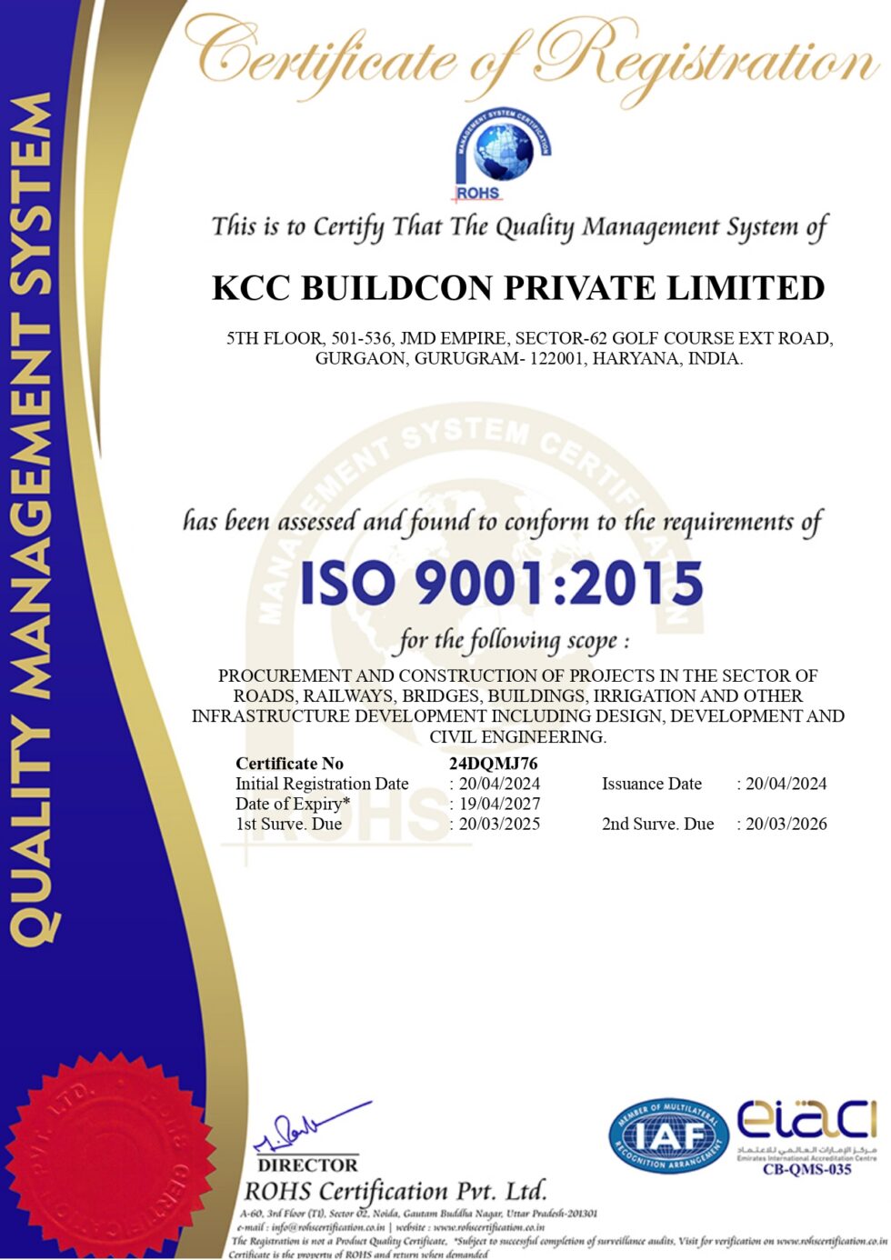 About KCC | KCC Buildcon Pvt. Ltd